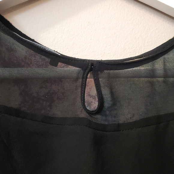 Zara - Sheer Bird and Flower Print Top - Size S - Picture 5 of 9